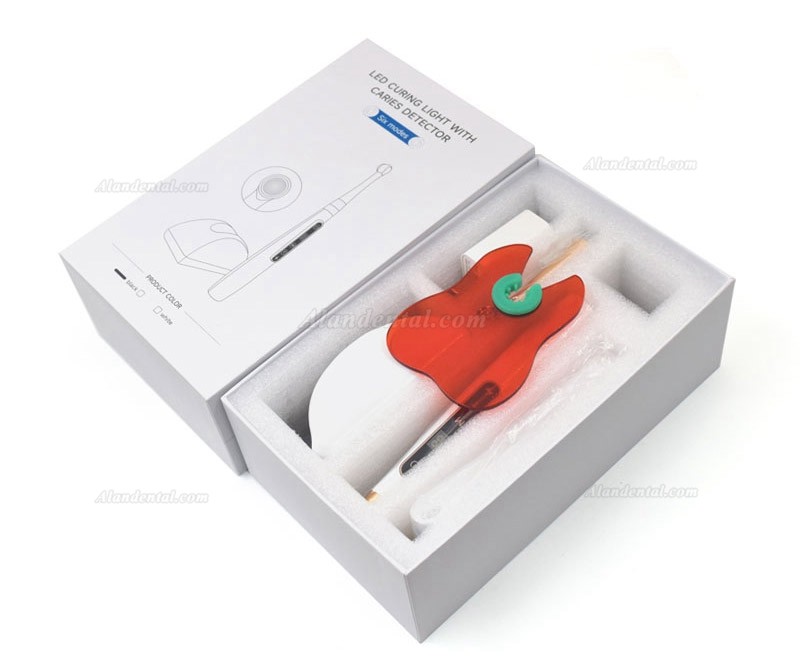 Dental LED Curing Light 6 Modes 1800MW/CM2 with Caries Detector